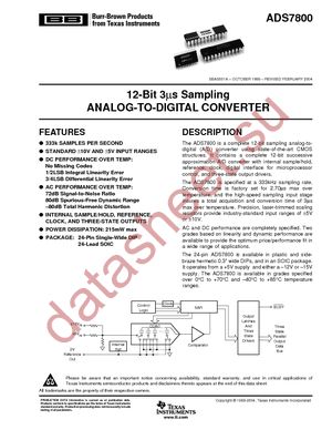 ADS7800JPG4 datasheet  